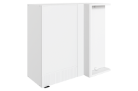 БАРИСТА Шкаф навесной угл. L800х400  H720 (1 дв.гл ) (правый) (белый/милк матовый) 