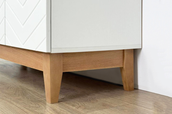 Комод 3 Хюгге белое дерево/дуб крафт золотой/белый матовый Комод 3 Хюгге белое дерево/дуб крафт золотой/белый матовый