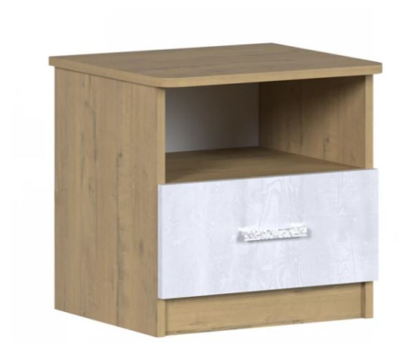 Тумба прикроватная Сицилия Дуб бунратти/Бетон