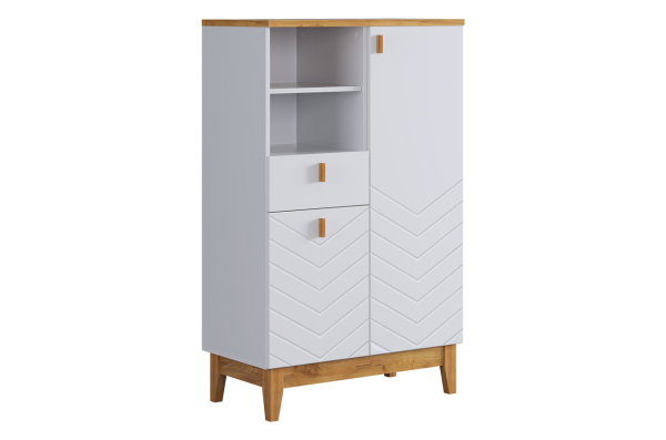 Комод 2 Хюгге белое дерево/дуб крафт золотой/белый матовый Комод 2 Хюгге белое дерево/дуб крафт золотой/белый матовый