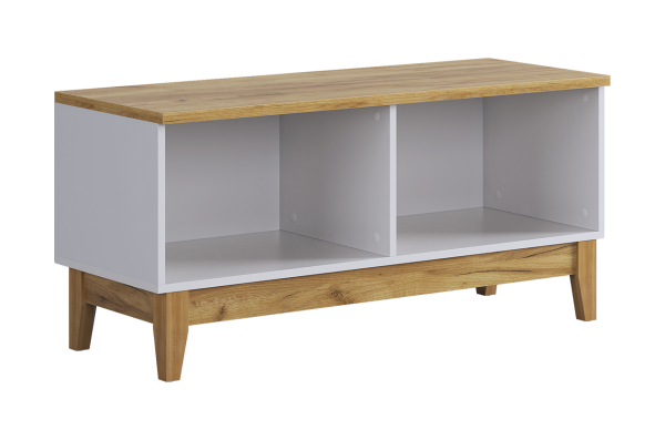 Тумба  Хюгге белое дерево/дуб крафт золотой/белый матовый Тумба  Хюгге белое дерево/дуб крафт золотой/белый матовый