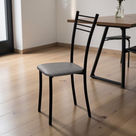 Стул Квинтет Стандарт (черный , к/з Серый 700)