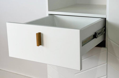 Комод 2 Хюгге белое дерево/дуб крафт золотой/белый матовый Комод 2 Хюгге белое дерево/дуб крафт золотой/белый матовый