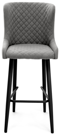 Стул Парма БАРНЫЙ, Т180- светло-серый+нога барная Bh70см 1R38 (черный)