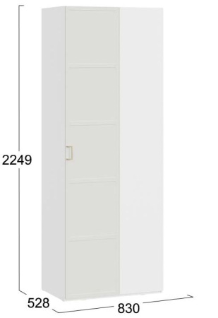 Стелла Шкаф угловой Белый холст/Белый жемчуг