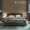 Nature 308 Кровать Люкс 1400*2000 +основание 1400*2000  Металл Гаскон Пайн-Черный Nature 308 Кровать Люкс 1400*2000 +основание 1400*2000  Металл Гаскон Пайн-Черный