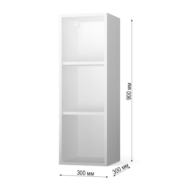 НОВА ВЫСОТА 900 Корпус шкафа настенного 1-но дверного 300 / Белый НОВА ВЫСОТА 900 Корпус шкафа настенного 1-но дверного 300 / Белый