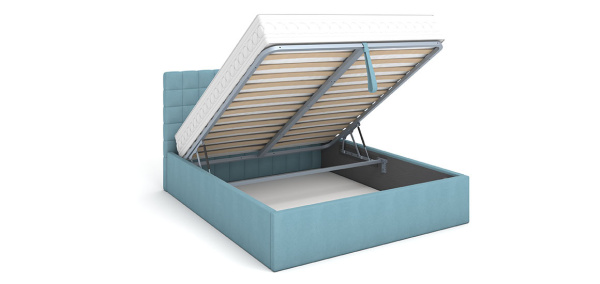 Кровать с подъемным механизмом Ребекка 160*200 Newtone aqua blue