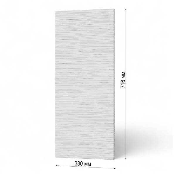 Фасад БЕЛЫЙ СТРАЙП 330 торцевой  Фасад БЕЛЫЙ СТРАЙП 330 торцевой
