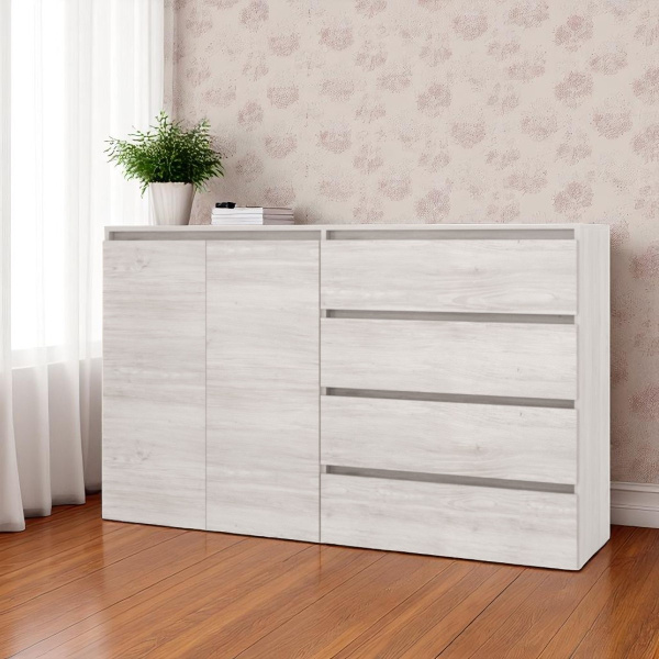 ВЕНСЕН Комод 4 ящика 2двери /Сосна Лофт/