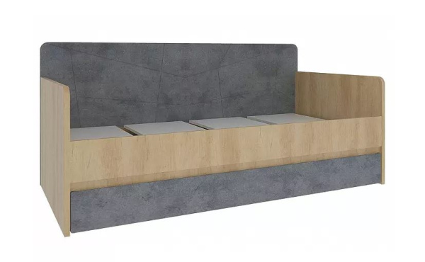 Киото СТЛ.339.09 Кровать Дуб небраска/Бетон темный