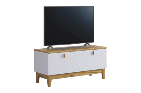 Тумба  Хюгге белое дерево/дуб крафт золотой/белый матовый Тумба  Хюгге белое дерево/дуб крафт золотой/белый матовый