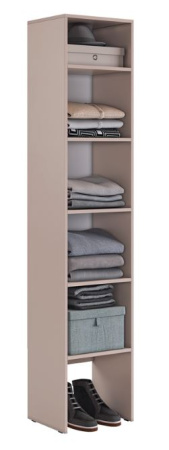 Баско Прихожая Шкаф однодверный L400, (400х349х1950) /Кашемир