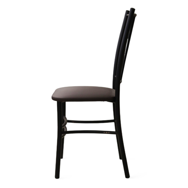 Стул Трилогия (черный, к/з Коричневый 130)