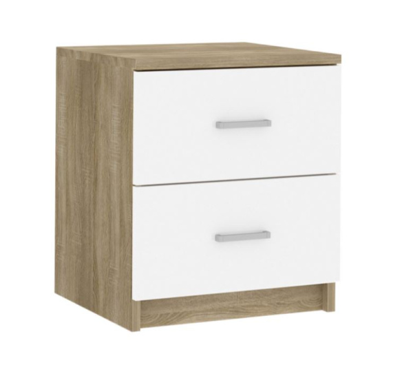 Тумба прикроватная Бланка Дуб Сонома/Белый глянец