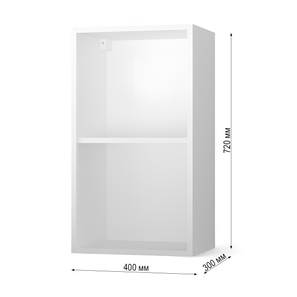 НОВА  Корпус шкафа настенного 1-но дверного 400 / Белый НОВА  Корпус шкафа настенного 1-но дверного 400 / Белый