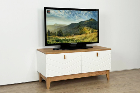 Тумба  Хюгге белое дерево/дуб крафт золотой/белый матовый Тумба  Хюгге белое дерево/дуб крафт золотой/белый матовый