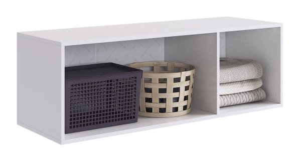 Зефир Антресоль 3дв/119.01/Белое дерево/серый (эмаль)