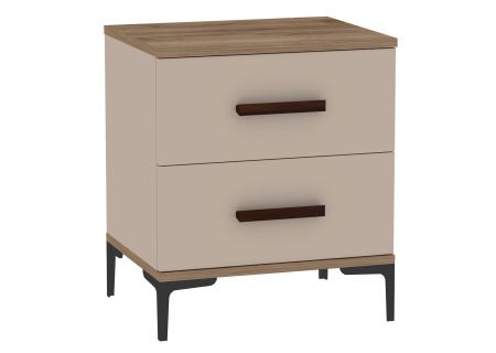 Кара 2 Тумба прикроватная Дуб Табачный Craft/Велюр