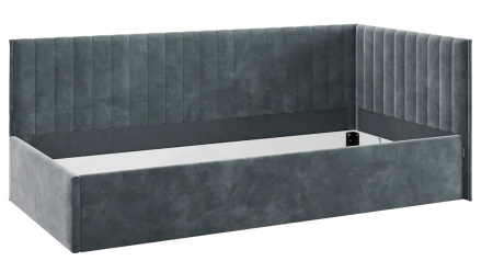 Кровать Твикс  (Тахта)  с подъёмным механизмом 90х200 см графит (велюр)