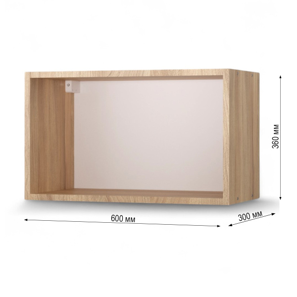 НОВА Корпус шкафа над вытяжкой 600  h -360 / Дуб сонома НОВА Корпус шкафа над вытяжкой 600  h -360 / Дуб сонома