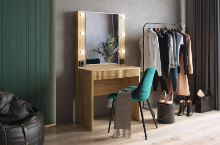 Адам трюмо дуб крафт золотой/графит