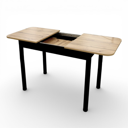 Стол Беседа РАСКЛ 980(+300) (Дуб вотан) B1, Опоры коричневые+(Бодега темный)