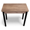 Стол Уют 4 450(+450)*800*750/ ЛДСП Дуб крафт табачн/опора D50 "труба"черный